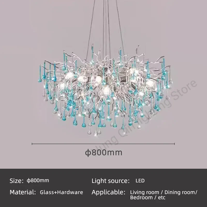 lustre moderne en verre bicolore style postmoderne avec led