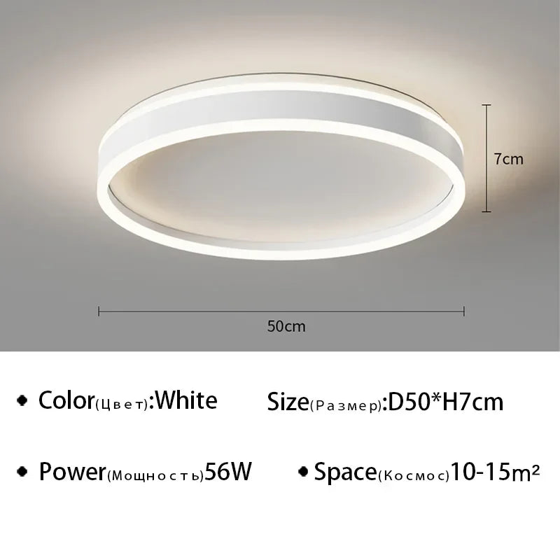 plafonnier led nordique à intensité variable pour intérieur