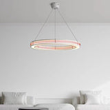 lustre art déco 	 style avec anneau luminaires suspendus fil réglable