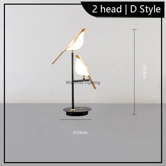 lustre led 	 art oiseau loft originalité décoration