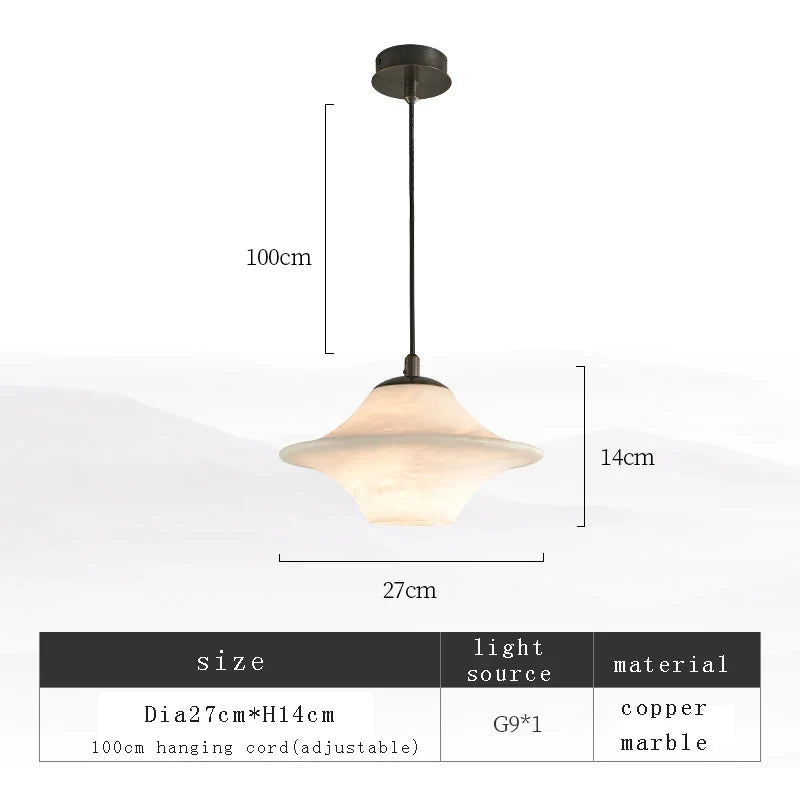 lampe pendante créative moderne en marbre pour décoration maison