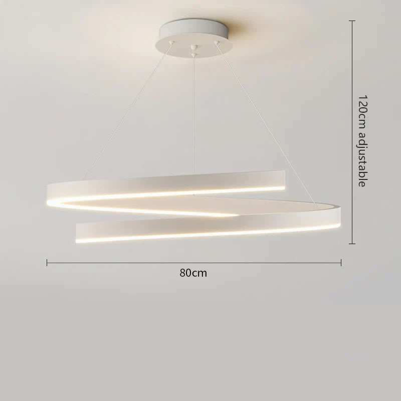 lustre à anneau simple moderne en fer doré avec éclairage LED intérieur