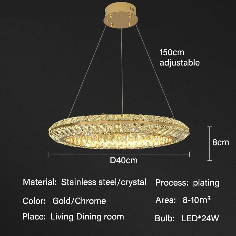 lustre de luxe en cristal led pour hôtel et bar