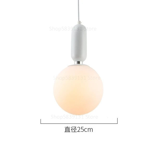 boule de verre moderne suspension lumières led éclairage intérieur décoratif