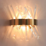 applique murale en cristal doré pour intérieur moderne