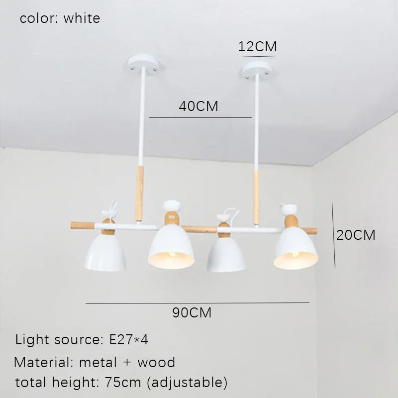lustre design nordique en bois pour décoration intérieure moderne