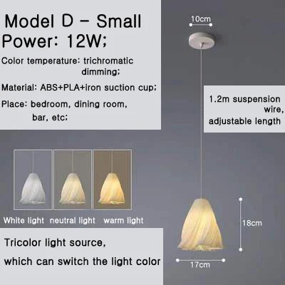 lustre moderne simple impression 3d créative à trois extrémités