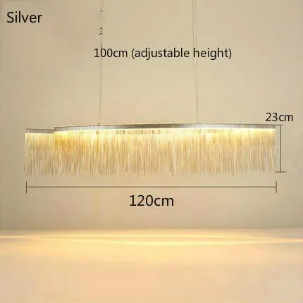 lustre suspendu à pampilles led avec intensité variable et télécommande