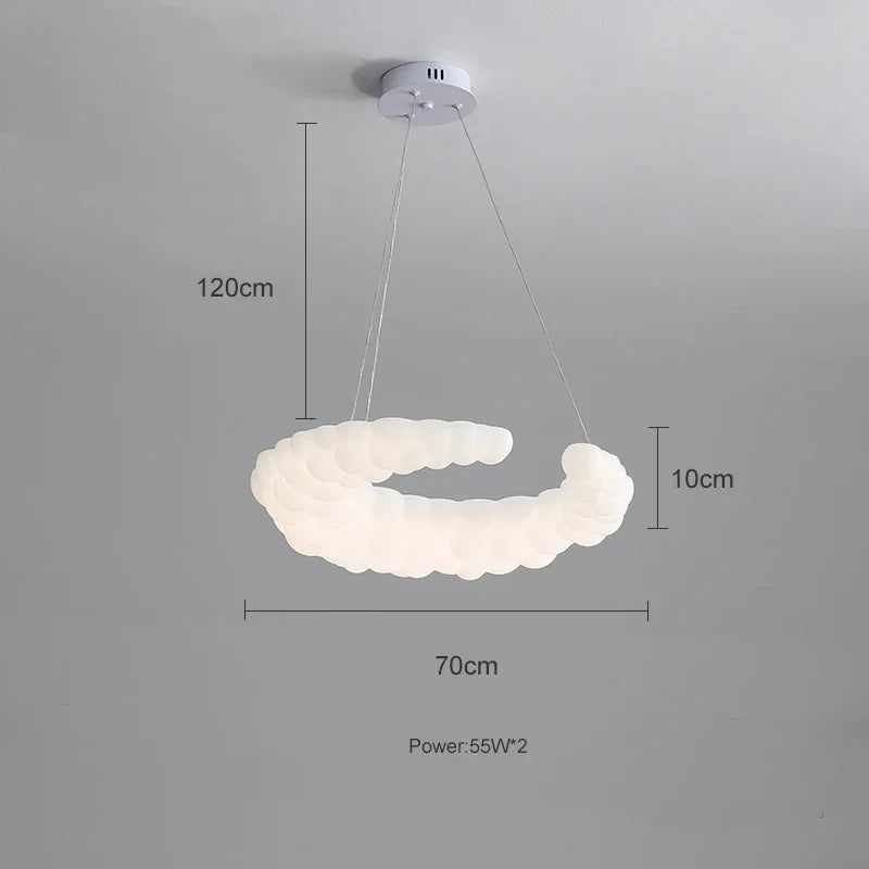 lustre lune design nuage pour décoration intérieure enfant