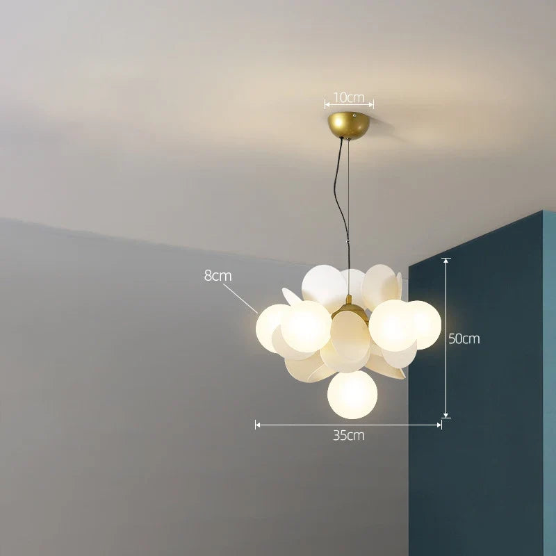 sandyha lustre moderne en verre coloré design créatif pour hôtel