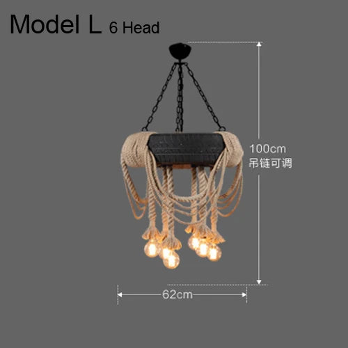 suspension rustiques industrielles avec corde pour intérieur