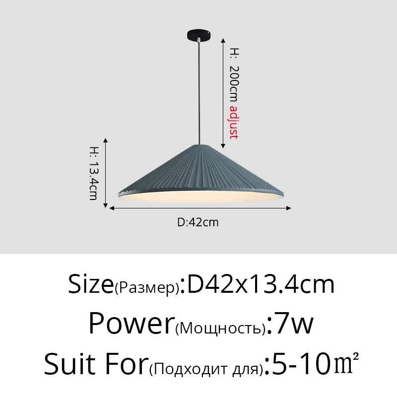 lustre led moderne en forme de chapeau pour éclairage intérieur