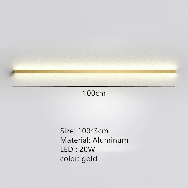 applique murale led moderne avec interrupteur à intensité variable