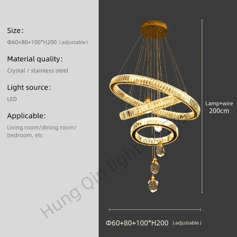 Hanging Light Pendant Lamp,Living Room Crystal Chandelier,Hanging Chandelier Lamp, Pendant Light,Lighting Fixtures Chandeliers