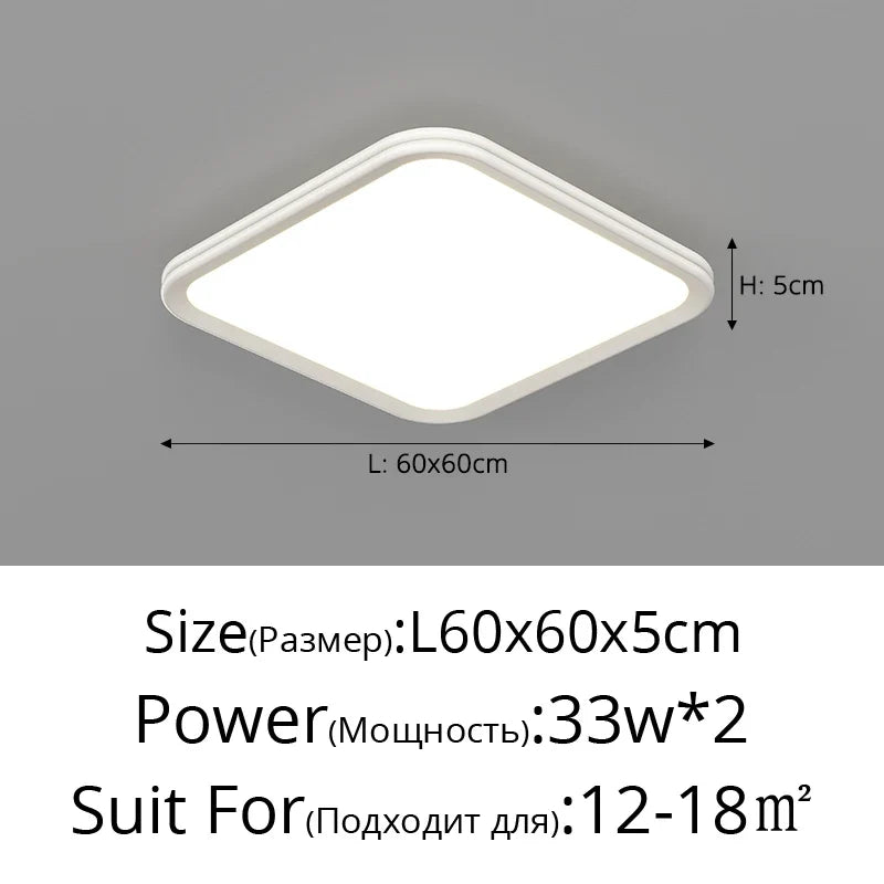 plafonnier led ultra mince moderne à quatre grilles décoratif intérieur