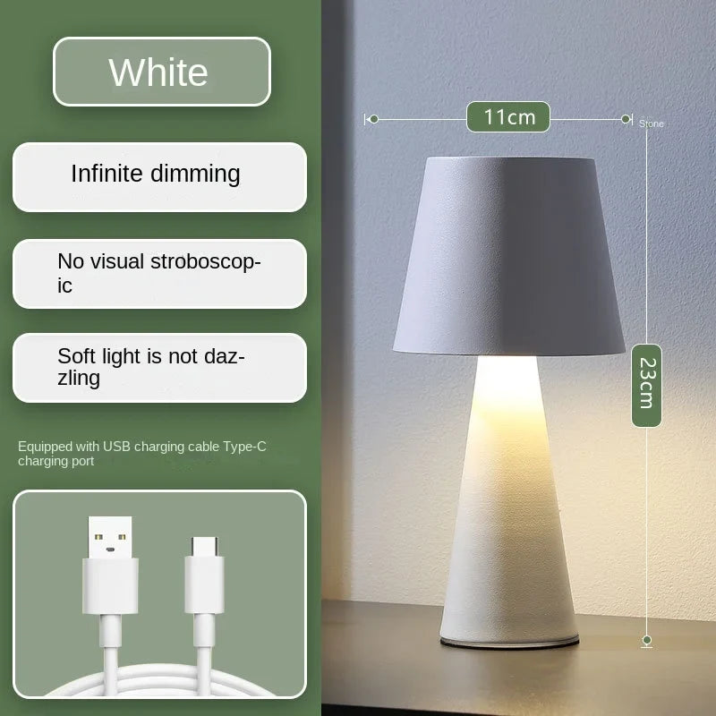 lampe de table rétro rechargeable minimaliste moderne et étanche