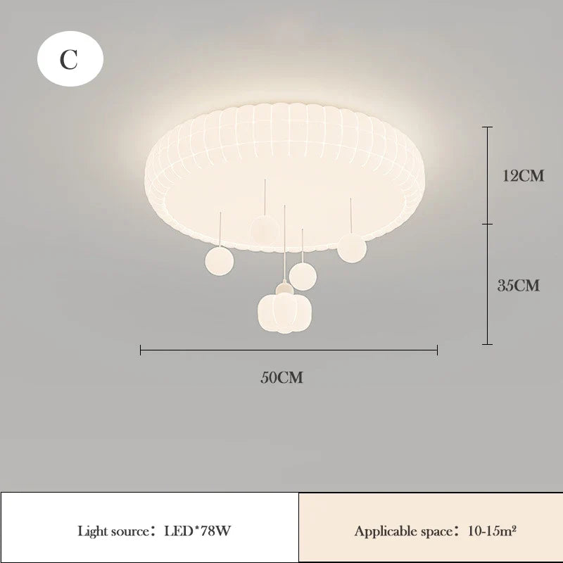 plafonnier nuage pour chambre d'enfant style crémeux et ludique