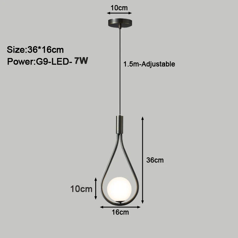 Suspension LED d'intérieur avec cordon G9