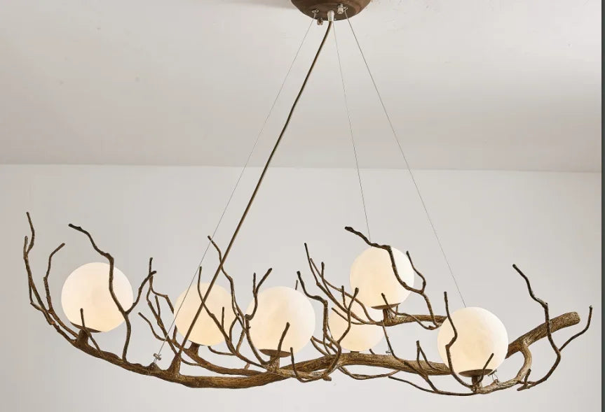 lustre rétro nordique style wabi-sabi personnalisé pour restaurant et boutique