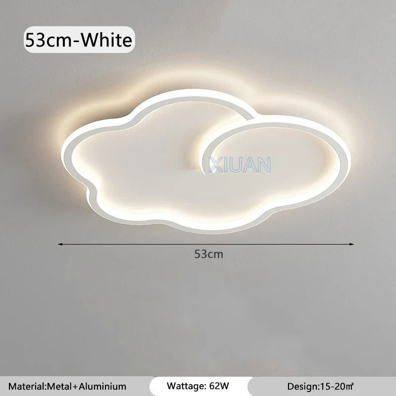 plafonnier scandinave nuage gradation avec télécommande en option