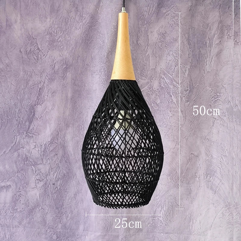 Suspension vintage d'Asie du Sud-Est Lampes en rotin de haute qualité Salle à manger Restaurant Cuisine Luminaires Loft Luminaires