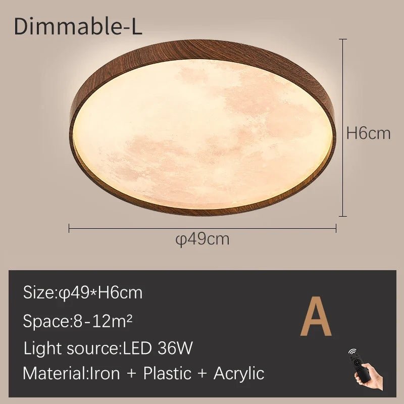 Plafonniers lune moderne LED à intensité variable