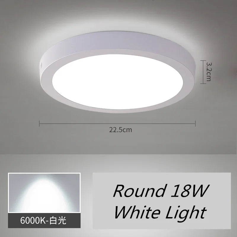 plafonnier led carré monté en surface éclairage led froid