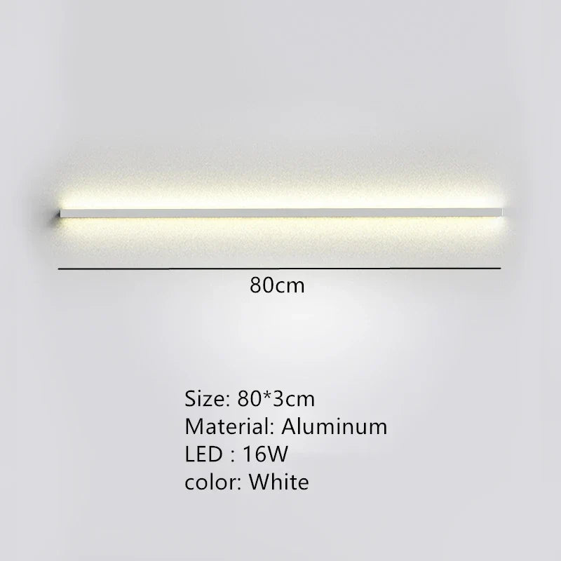 applique murale led moderne avec interrupteur à intensité variable