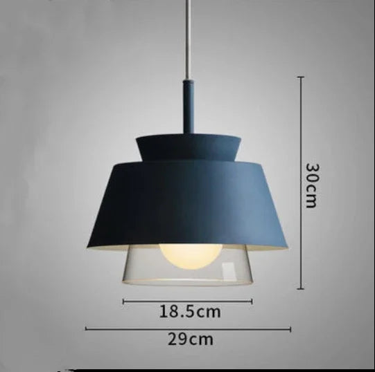 suspension en verre et fer style nordique pour intérieur décoratif
