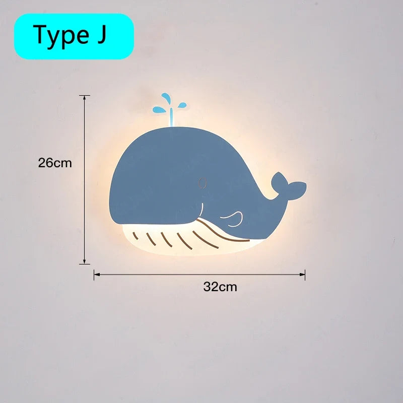 applique murale led nuage de ballons à air chaud pour enfants