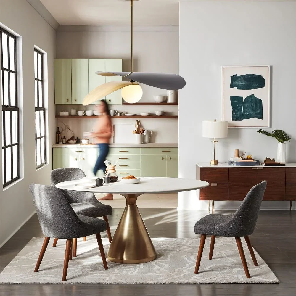 suspension haut de gamme en métal et verre style design artistique