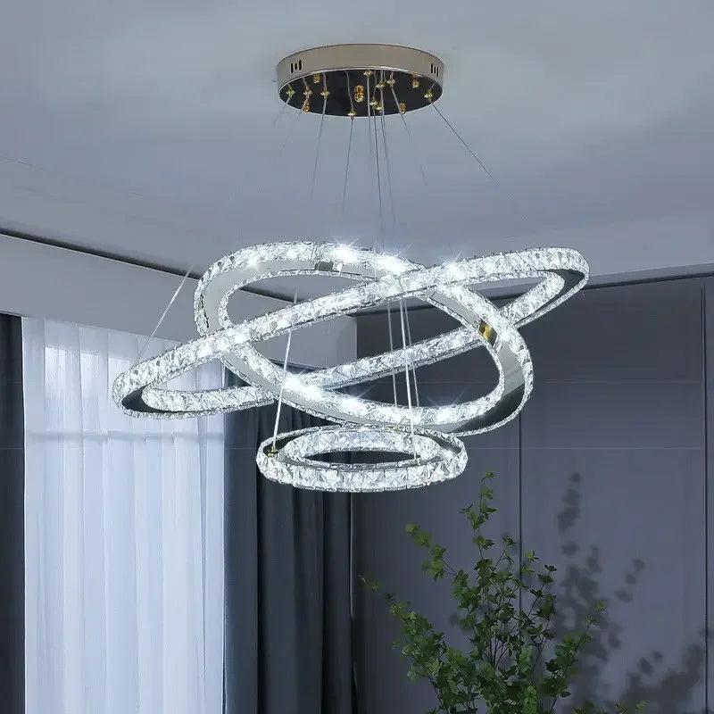 lustre en cristal winfordo pour hall d'exposition