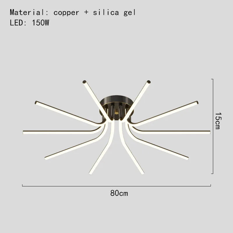 lustre led moderne minimaliste pour éclairage intérieur varié
