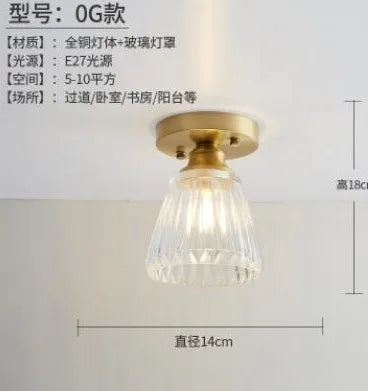 plafonnier led nordique vintage en verre pour intérieur moderne