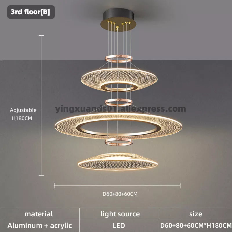 suspension double lampes led pour hôtel restaurant