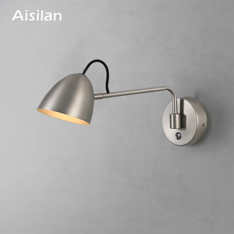 Aisilan LED applique murale à bras oscillant à intensité variable avec interrupteur tactile ajuster la luminosité applique murale pour chevet étude salon