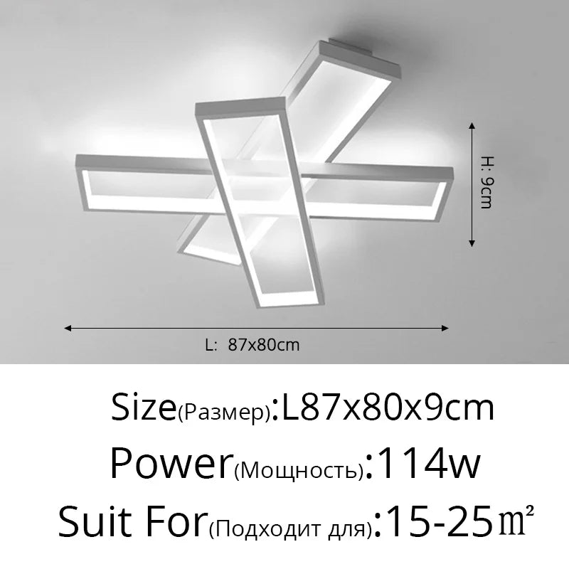 lustre moderne minimaliste avec télécommande et gradation