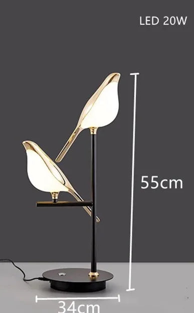 lustre oiseau doré pour décoration intérieure style nordique