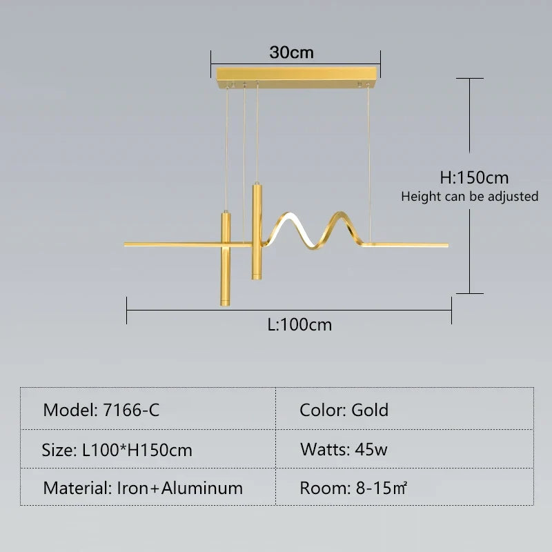 suspension moderne à led au design minimaliste élégant