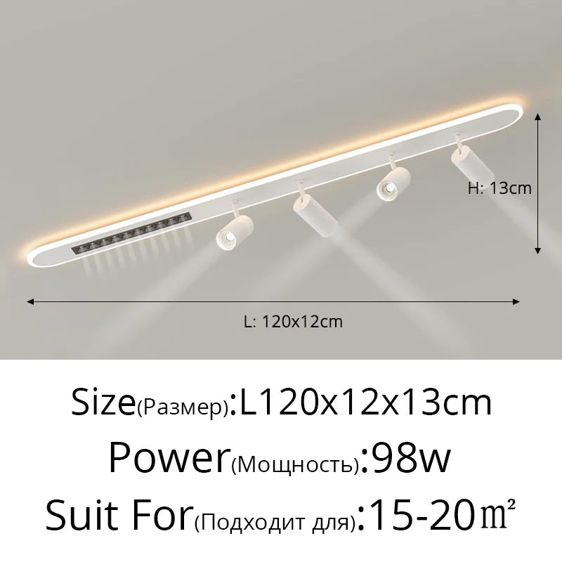 A New Type Of Nordic Long Strip Household LED Chandelier, Used For Living Rooms, Bedrooms, Halls, Balconies, Spotlights, And