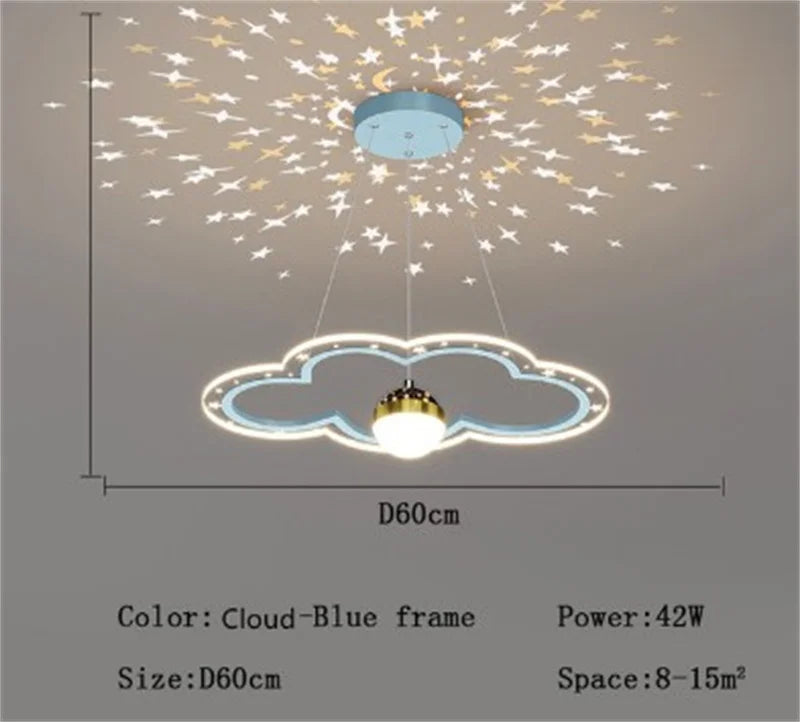 lustre moderne en forme d'étoile pour chambre d'enfant décorative