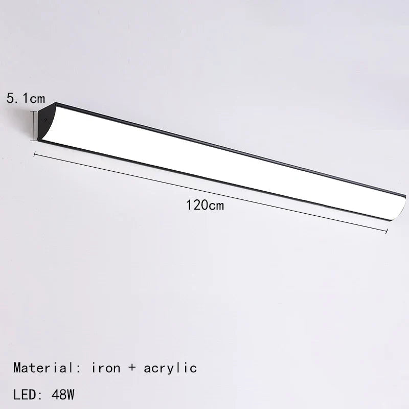 applique murale miroir en aluminium ligne simple