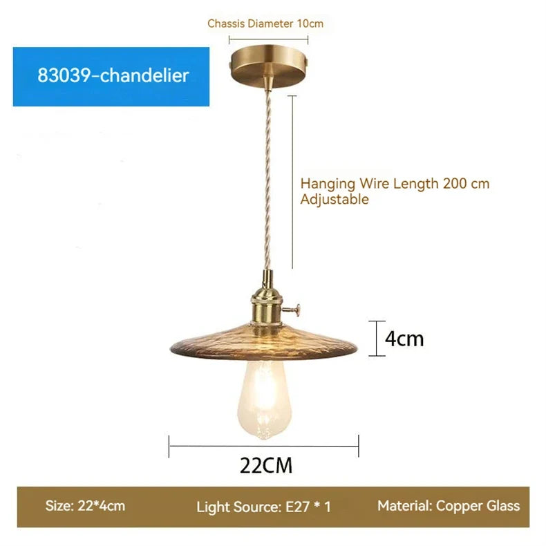 suspension moderne en verre avec led pour décoration intérieure