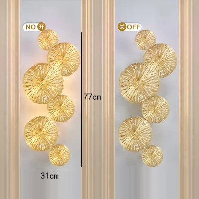 applique murale led dorée design moderne décoration intérieure
