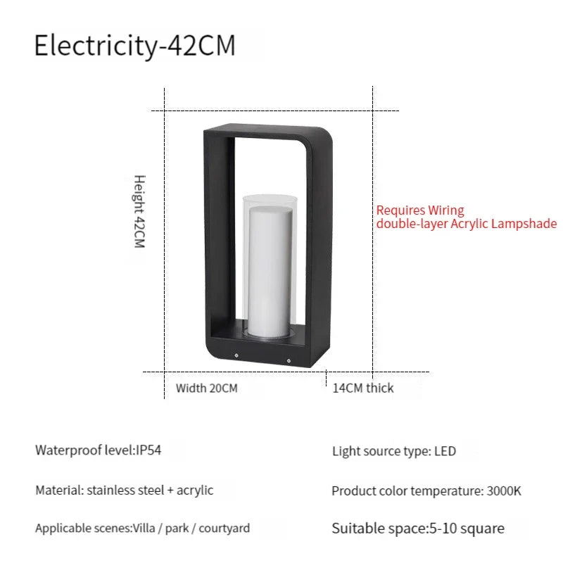 Lampe de jardin moderne solaire LED clôture lumière IP54 extérieur étanche ambiance éclairage pelouse lumières Villa cour décor lampadaires