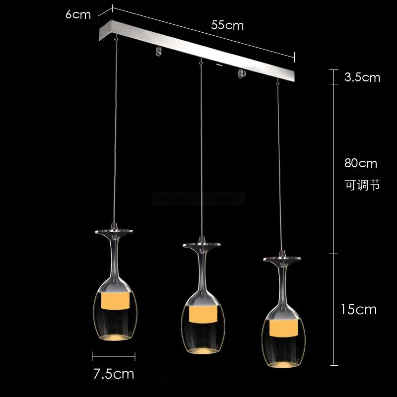 suspension modernes en verre de vin pour bar café