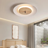 Plafonnier moderne en bois avec éclairage led et télécommande