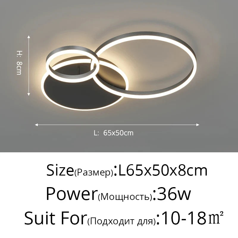 lustre led moderne minimaliste à intensité variable pour éclairage intérieur