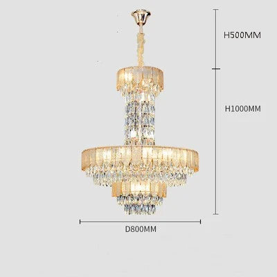 lustre en cristal de luxe pour hôtel et villa
