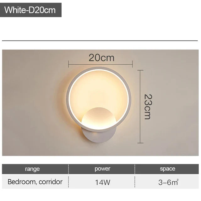 lampe led moderne en forme d'anneau pour intérieur